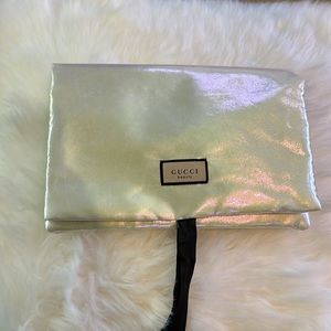 Gucci fold over flap cosmetic pouch